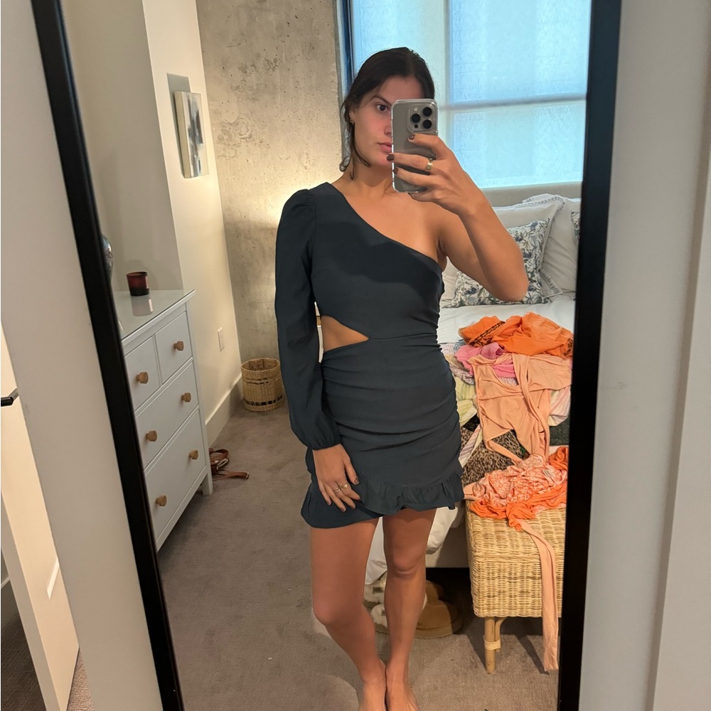 One shoulder mini dress